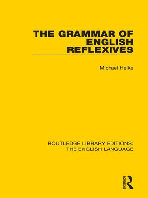 cover image of The Grammar of English Reflexives